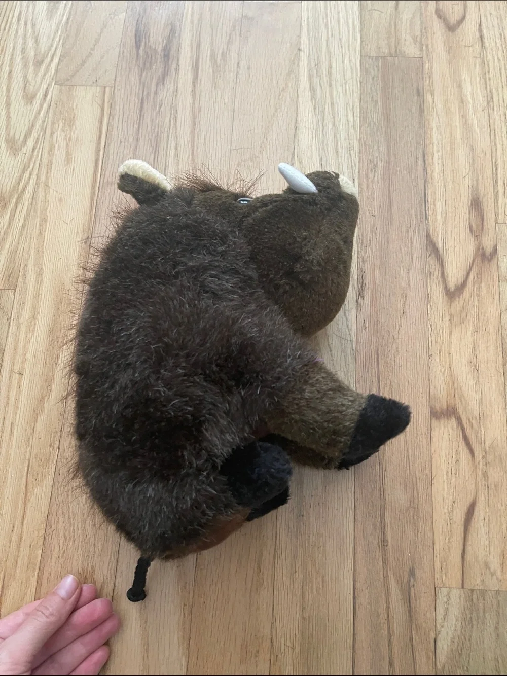 Plush Wild Boar Stuffed Animal Toy - Brown